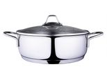 Serenk Padella Da Portata Modernista, Padella Universale, Brasiera Rivestita Con Coperchio, Pentola In Acciaio Inox, Casseruola, Per Tutti I Tipi Di Fornelli, Compresi Quelli A Induzione, Ø 24 Cm - 1,5 Litri, TüRkiye Made