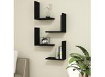 Scaffale Da Parete Broby In Set Da 4 Scaffale Da Parete Scaffale Galleggiante A L Scaffale Decorativo 30 X 30 X 16 Cm Scaffale Da Appendere Scaffale Per Soggiorno Nero