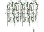 Vevor Traliccio Per Piante Rampicanti, 51 X 180 Cm, Traliccio In 4 Parti In Acciaio Inox Per Fiori Da Giardino, Traliccio Per Rose, Supporto Per Cetrioli, Decorazione Del Cortile E Del Prato