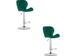 Hocker West - Verde Velluto / Base Cromata X 2