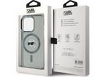 Karl Lagerfeld Klhmp15Lhlskik Custodia Rigida Per Iphone 15 Pro 6.1 Czarny/Nero Iml Metallo Karl Head Magsafe