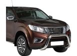 Barra Di Protezione Paraurti Anteriore Per Nissan NP300 Navara 2016-2021 ø76Mm Acciaio Argento