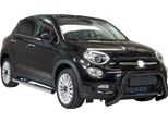 Barra Di Protezione Paraurti Anteriore Per Fiat 500X 2014-2018 ø76Mm Acciaio Protezione Nera