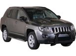 Barra Di Protezione Paraurti Anteriore Per Jeep Compass 2011-2016 ø63Mm Acciaio Nero