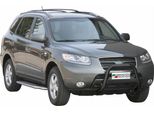 Barra Di Protezione Paraurti Anteriore Per Hyundai Santa Fe 2006-2009 ø63Mm Acciaio Nero