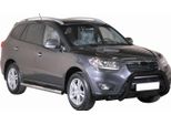 Barra Di Protezione Paraurti Anteriore Per Hyundai Santa Fe 2009-2012 ø76Mm Acciaio Nero
