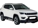 Barra Di Protezione Paraurti Anteriore Per Jeep Compass 2016-2021 ø76Mm Acciaio Nero