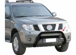 Barra Di Protezione Paraurti Anteriore Per Nissan Navara 2005-2010 ø76Mm Acciaio Nero