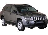 Barra Di Protezione Paraurti Anteriore Per Jeep Compass 2011-2016 ø76Mm Acciaio Nero