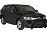 Barra Di Protezione Paraurti Anteriore Per Fiat Freemont 2011-2016 ø76Mm Acciaio Nero