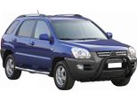 Barra Di Protezione Paraurti Anteriore Per Kia Sportage 2004-2008 ø76Mm Acciaio Nero