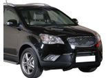 Barra Di Protezione Paraurti Anteriore Per Ssangyong Korando 2011-2019 ø63Mm Acciaio Nero