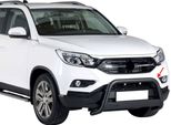 Barra Di Protezione Paraurti Anteriore Per Ssangyong Musso 2018-2025 ø63Mm Acciaio Nero