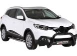 Barra Di Protezione Paraurti Anteriore Per Renault Kadjar 2015-2018 ø76Mm Acciaio Nero