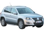 Barra Di Protezione Paraurti Anteriore Per Vw Tiguan 2008-2011 ø63Mm Acciaio Protezione Nera
