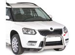 Barra Di Protezione Paraurti Anteriore Per Skoda Yeti 2014-2017 ø63Mm Acciaio Protezione Argento
