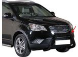 Barra Di Protezione Paraurti Anteriore Per Ssangyong Korando 2011-2019 ø76Mm Acciaio Nero