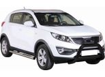 Barra Di Protezione Paraurti Anteriore Per Kia Sportage 2010-2015 ø76Mm Acciaio Nero