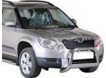 Barra Di Protezione Paraurti Anteriore Per Skoda Yeti 2010-2013 ø63Mm Acciaio Protezione Argento
