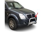 Barra Di Protezione Paraurti Anteriore Per Ssangyong Rexton 2006-2012 ø63Mm Acciaio Argento