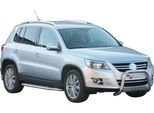 Barra Di Protezione Paraurti Anteriore Per Vw Tiguan 2008-2011 ø63Mm Acciaio Protezione Argento