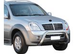 Barra Di Protezione Paraurti Anteriore Per Ssangyong Rexton 2006-2012 ø76Mm Acciaio Argento