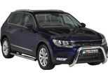 Barra Di Protezione Paraurti Anteriore Per Vw Tiguan Allspace 2017-2021 ø76Mm Acciaio Argento