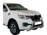 Barra Di Protezione Del Paraurti Anteriore Per Renault Alaskan 2017-2021 ø63Mm Acciaio Inox Argento