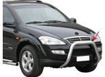 Barra Di Protezione Paraurti Anteriore Per Ssangyong Kyron 2007-2014 ø76Mm Acciaio Argento