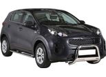 Barra Di Protezione Paraurti Anteriore Per Kia Sportage 2016-2018 ø63Mm Acciaio Protezione Argento