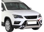 Barra Di Protezione Paraurti Anteriore Per Seat Ateca 2016-2020 ø63Mm Acciaio Protezione Argento