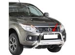 Barra Di Protezione Paraurti Anteriore Per Fiat Fullback 2016-2019 ø63Mm Acciaio Argento