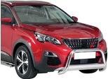 Barra Di Protezione Paraurti Anteriore Per Peugeot 3008 2018-2021 ø63Mm Acciaio Protezione Argento