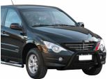 Barra Di Protezione Paraurti Anteriore Per Ssangyong Actyon 2006-2012 ø76Mm Acciaio Nero