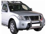 Barra Di Protezione Paraurti Anteriore Per Nissan Navara 2010-2014 ø63Mm Acciaio Argento