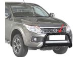 Barra Di Protezione Paraurti Anteriore Per Fiat Fullback 2016-2019 ø63Mm Acciaio Nero