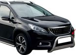 Barra Di Protezione Paraurti Anteriore Per Peugeot 2008 2016-2019 ø63Mm Acciaio Protezione Argento