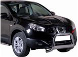 Barra Di Protezione Paraurti Anteriore Per Nissan Qashqai 2010-2013 ø63Mm Acciaio Argento