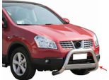 Barra Di Protezione Paraurti Anteriore Per Nissan Qashqai 2007-2010 ø63Mm Acciaio Argento