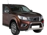 Barra Di Protezione Paraurti Anteriore Per Nissan NP300 Navara 2016-2021 ø63Mm Acciaio Argento