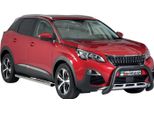 Barra Di Protezione Paraurti Anteriore Per Peugeot 3008 2018-2021 ø76Mm Acciaio Nero
