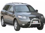 Barra Di Protezione Paraurti Anteriore Per Hyundai Santa Fe 2006-2009 ø63Mm Acciaio Argento
