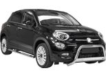 Barra Di Protezione Paraurti Anteriore Per Fiat 500X 2014-2018 ø63Mm Acciaio Protezione Argento