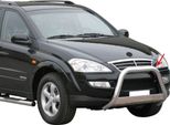 Barra Di Protezione Paraurti Anteriore Per Ssangyong Kyron 2007-2014 ø63Mm Acciaio Argento
