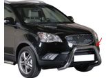 Barra Di Protezione Paraurti Anteriore Per Ssangyong Korando 2011-2019 ø76Mm Acciaio Argento