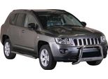 Barra Di Protezione Paraurti Anteriore Per Jeep Compass 2011-2016 ø63Mm Acciaio Protezione Argento