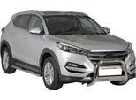 Barra Di Protezione Paraurti Anteriore Per Hyundai Tucson 2015-2018 ø63Mm Acciaio Argento