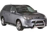 Barra Di Protezione Paraurti Anteriore Per Mitsubishi Outlander 2013-2015 ø63 Acciaio Argento