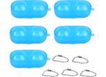 5Pcs In Plastica Table Tennis Storage Box Pong Ball Container Hold 2 Palle Con Catenablue