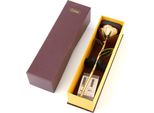 Rosa In Oro 24 Carati, Gambo Lungo, Rosa Vera, Fatta A Mano, Da Regalare, Decorazione, Pezzo Unico
